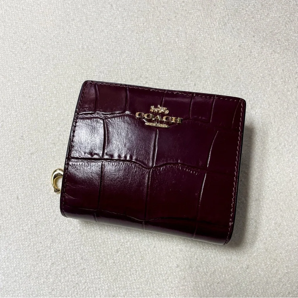 Coach Snap Wallet Medium Size Merlot